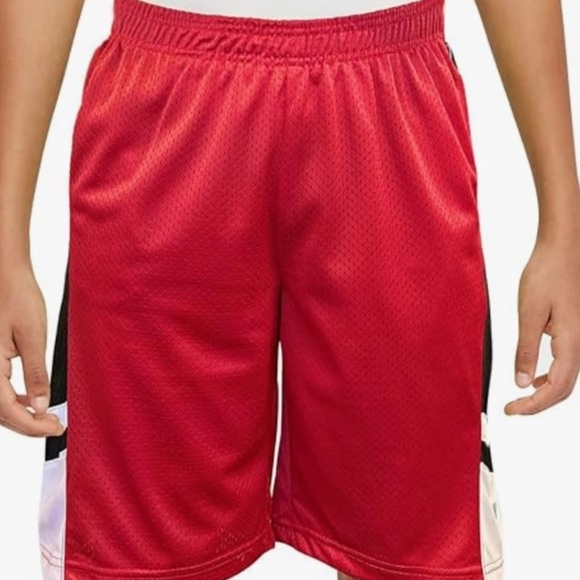 Nike Men XXL Red Athletic Basketball Shorts Mesh Mid Rise Pull On - Picture 1 of 10
